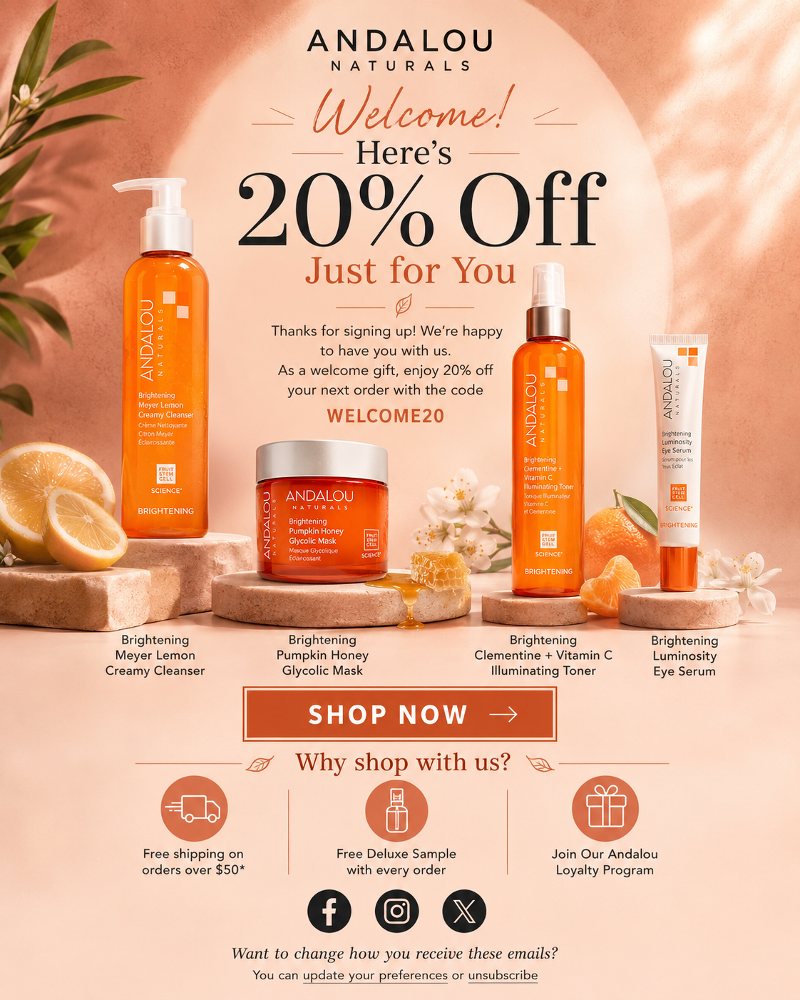 Promotion Email Series Andalou Naturals